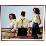 After Jack Vettriano (Scottish b.1951); 'Young Hearts' colour print, signed in pencil, 50cm x