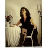 After Jack Vettriano (Scottish b.1951); 'Table for One' ltd.ed silkscreen print, numbered and signed