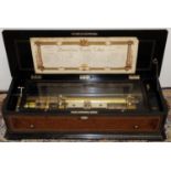 C19th Swiss St. Croix P.V.F. ‘Mandolin Piccolo - Zither' cylinder musical box, the four