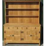 Alan Acornman Grainger, Acorn Industries Brandsby - a bespoke adzed panelled oak dresser, three tier