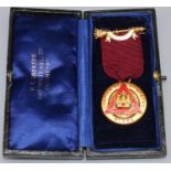 15ct gold hallmarked and enamel three coloured stone set Masonic Chapter of Sympathy No.483 Past