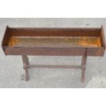 Small cast iron water trough, L56cm W15.9cm H40.cm