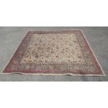 Dursax 'Durham Carpets' Persian pattern multi-coloured wool carpet, 9 feet square