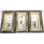 Bronte Porcelain limited edition porcelain plaques decorated with birds and applied flowers, painted