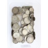 Collection of GB silver content coinage, mainly post-1920 with some minor pre-1920 content, gross