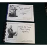 Two limited edition bound WW2 pilots facsimile log books for Squadron Leader 'Pinkie' Stark DFC,