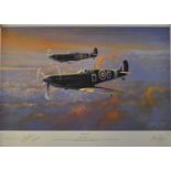 "Spitfire Patrol", high quality unframed limited edition print by Philip E West, 136/300, signed
