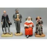 Royal Doulton Classics figures, Antique Dealer HN4424 H17cm, and Arnold Bennett HN4360 H25cm, The