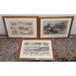 'Notes at The Waterloo Coursing Meeting' and 'Ware Wire' a montage of Hunting Scene vignettes