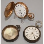 Spaul & Johnson, 15 Ludgate Hill, London - silver key wound and set pocket watch, signed white