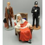 Royal Doulton Classics figures modelled by Adrian Hughes: Doctor HN4286, H23.5cm; Policeman