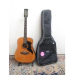 Eko Rio Grande VI, 6 string acoustic guitar, serial no. 221178, bolt on neck, in black guitar