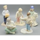 Wedgwood Moments in Time figures: My Pony H17.5cm, Best of Friends H16cm, Party Time H18.5cm, One