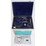 Brown & Sharpe MFG. Co., USA - cased set of three micrometers 0-25mm, 25-50mm & 50-75mm and NSK 25-