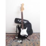Squire Strat, made in China, electric guitar, bolt on neck, serial no.CY10214307, spider