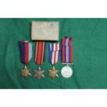 Collection of medals to S. Beech for active service in WW2, incl, The Burma Star, The 1939-1945