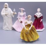 Coalport Ladies of Fashion series figures: Norma, H21.5cm; Barbara Ann, H22cm; and Teresa, H20cm;