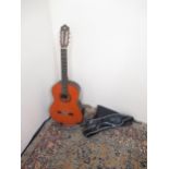 Yamaha G-170A, 6 string Spanish style acoustic guitar, showing 2 serial nos. T0145898 & 206095 68,
