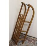 Vintage Davos wooden sledge, L112cm