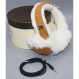 Pair of UGG classic chestnut tech earmuffs, smart phone and MP3 compatible (boxed as new)