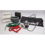Marshall MS-2 guitar mini amplifier, 2 boxed Marshall Original footswitches, 2 guitar amplifier