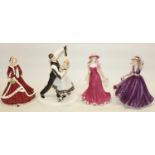 Royal Doulton figures: The Quick Step HN5448, H23cm; Classics collection Easter Parade, H23cm; and a