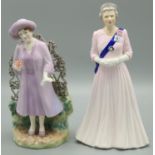 Royal Worcester figure, Queen Elizabeth the Queen Mother in the garden of Glamis Castle, limited