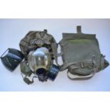 US late 80's/1990's military Scott MCU-2P gas mask with 2 clear over-shields (one dark tinted),