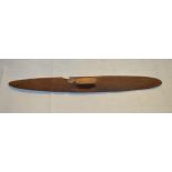 Carved Aboriginal type narrow shield L83cm