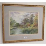 John Spencer A.R.C Hon R.M.S (British C20th); ' River Near Hathersage' watercolour, signed, titled