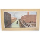 North West Industrial art oil painting of Spencers Mill, Burnley, signed Brian H. and dated 1988,