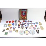 Collection of US military Regimental and squadron cloth badges and patches, mainly WW2 era incl.