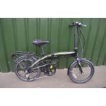 Carrera Crosscity E folding electric bike with charger, helmet and battery keys, excellent barely