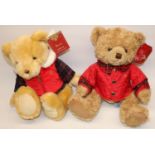 Two Harrods Christmas teddy bears: Jasper 2014, and Bertie 2017