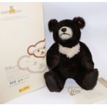 Steiff Moon Ted, white tag 662423, limited edition 231/2000, dark brown and cream alpaca teddy bear,