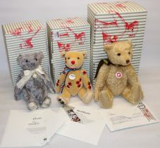 Three Steiff Bears. Including, Platinum Jubilee Bear 1193/1952 H30cm, Armistice Teddy Bear, 515/1918