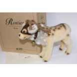 Steiff 'Reindeer', white tag 037788, limited edition 798/2000, 2003. Blonde mohair, complete with