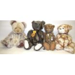 Four Charlie bears. Including one limited edition Isabelle Collection bear 'little bear lost' 374/