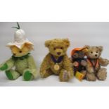 Four Steiff bears, including a Springflower bear, Nimrod Teddy and two others (4)