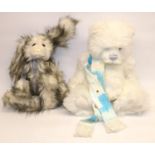 Charlie Bears: Rabbit, and Snowflake CB614923, designed by Isabelle Lee, max. H38cm (2)