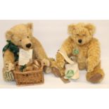 Two limited edition Hermann bears in blonde mohair: Sonneberg Museums Bear 2002 with miniature