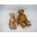 Two mid C20th teddy bears, both with swivel heads, jointed arms and legs