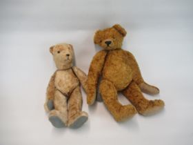 Two mid C20th teddy bears, both with swivel heads, jointed arms and legs