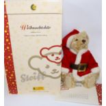 Steiff Christmas Teddy Bear, light blond, 30cm. Limited edition 1147/2000, boxed with certificate