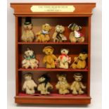 Collection of twelve Danbury Mint 'Teddy Bear Museum Showcase ' miniature bears with a 'Teddy Bear