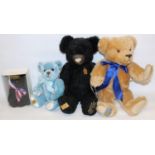 Four modern collectable Merrythought teddy bears, comprising Diamond Jubilee, 75th anniversary,