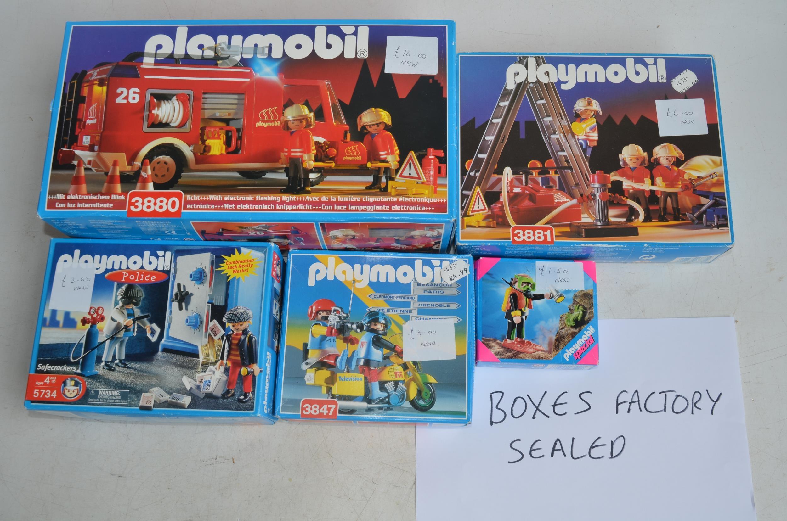 Ten boxed Playmobil sets to include Fire, Police and Rescue services. 5 boxes opened but all set - Image 6 of 7