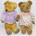 Two mid C20th British teddy bears, both H58cm