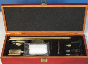12B and 410 gun cleaning kit in wooden box