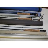 Diamondback VSR DGS800 Graphite 9ft rod in original metal carry case, Greys GR50 9'6 #6 rod in